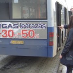 GAS leárazás, buszhátfal reklám GAS leárazás, buszhátfal reklám